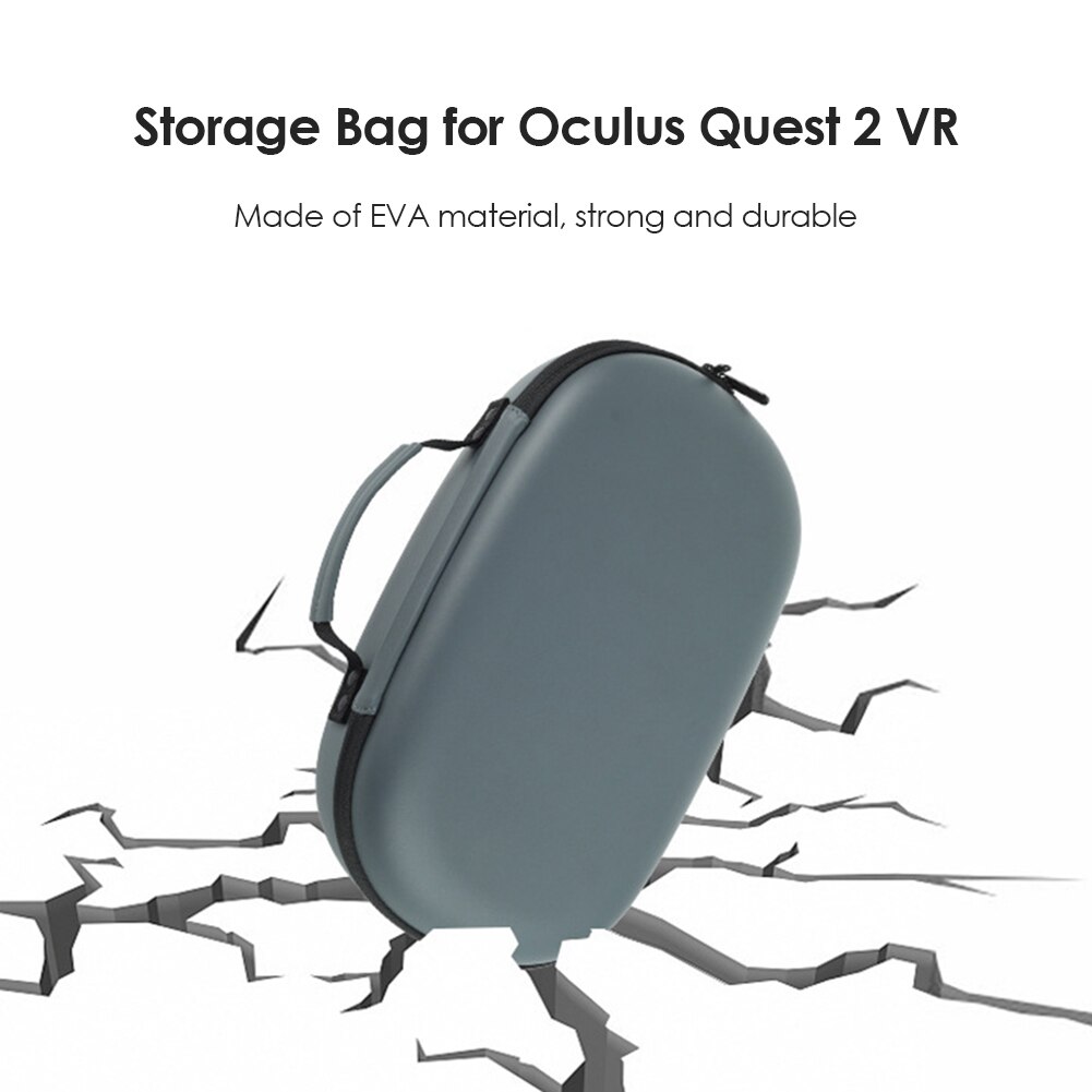Wasserdichte hartschalen-tragetasche aus eva-schaumstoff für headset-zubehör und elektronische geräte, schutzhülle für oculus quest 2 vr