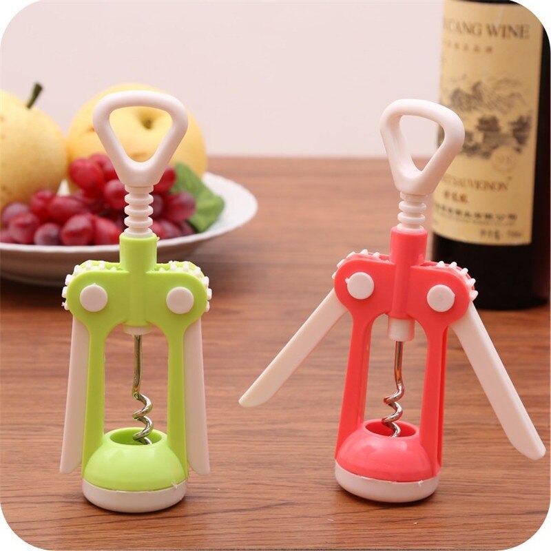 1 pc Leuke Wijn Flesopener Wijnfles Corkscrew Bier Cap Opener Draagbare Praktische Flesopener Thuis Keuken Bar Gereedschap