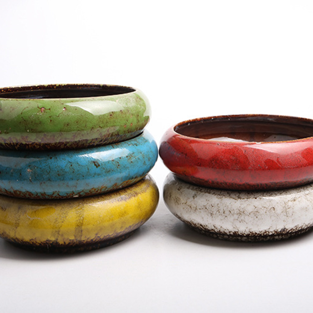 Stevige en duurzame bloempot voor vetplanten, keramische bloempot, rode plantenpot