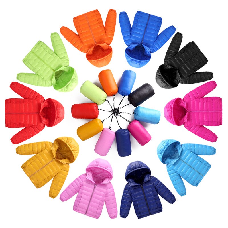 hiver garçons filles mince vers le bas coton manteau bébé enfants printemps automne doudoune enfants 3-11Y vêtements d'extérieur