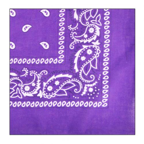 Hip hop bandana mand kvinder udendørs pandebånd hårbånd håndled wraps hår tørklæder paisley tørklæde hår tilbehør: Lilla