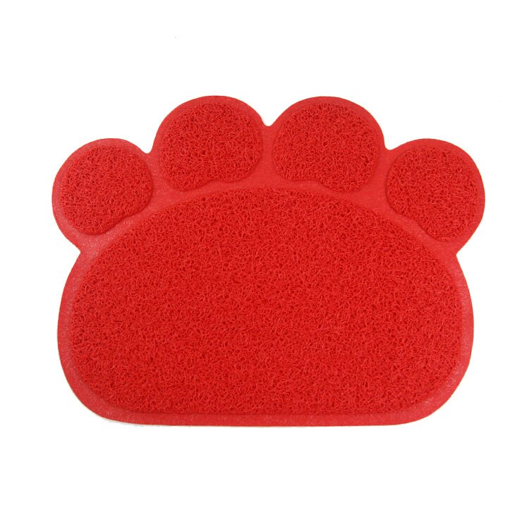 FML Pet Cat Litter Mat Paw Print Dog Cat Toilet for Cats Pet Accessories Kitty Dish Feeding Bowl Easy Cleaning Sleeping Pad: orange