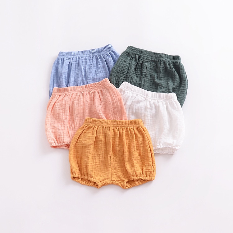 Sommer baby pige shorts baby pige solide løstsiddende korte bukser pige sommer tøj baby pige bloomers