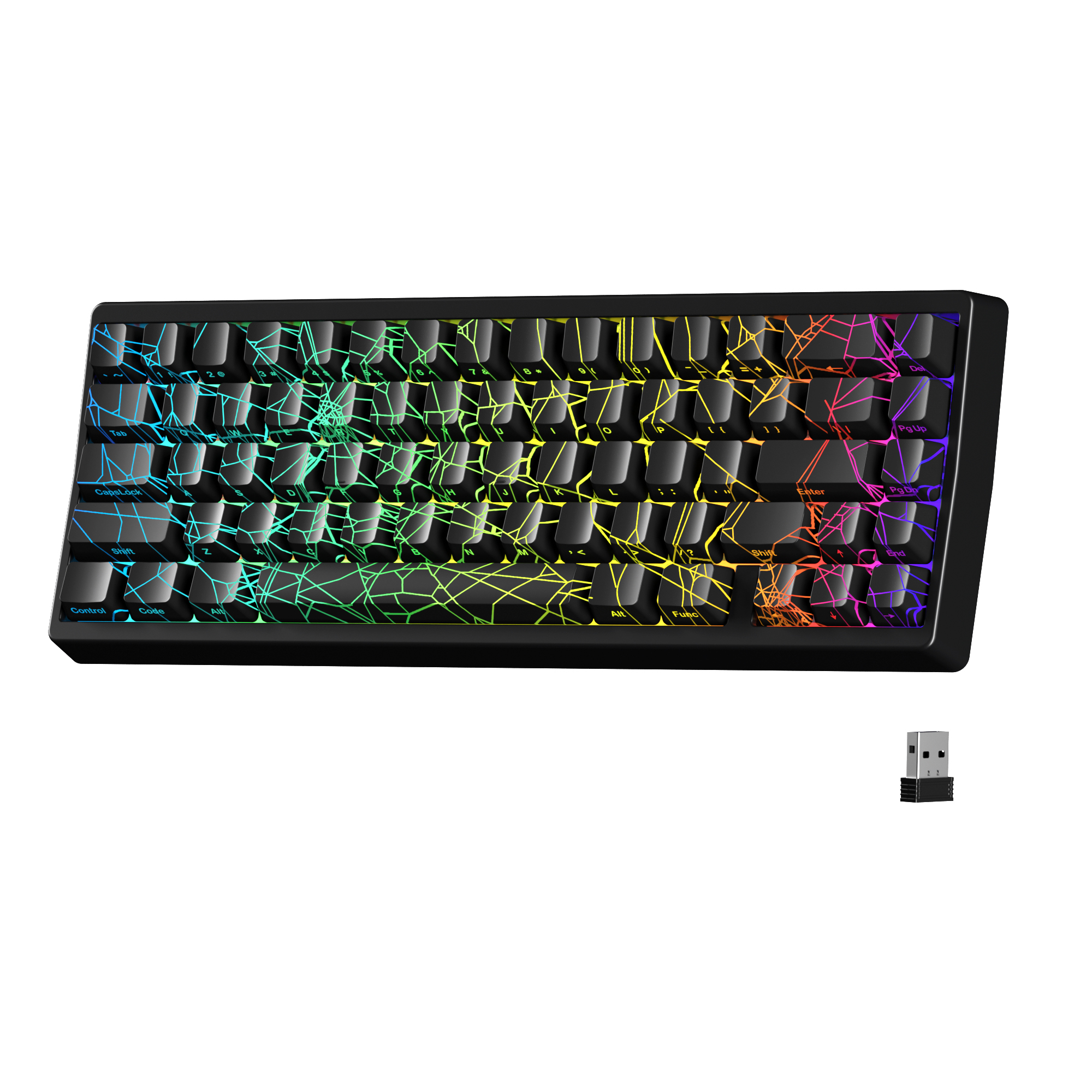 Teclado mecánico XVX M67 JadeStone con teclas IMD-Tech, de junta intercambiable en , teclado con retroiluminación RGB personalizado de tres modos