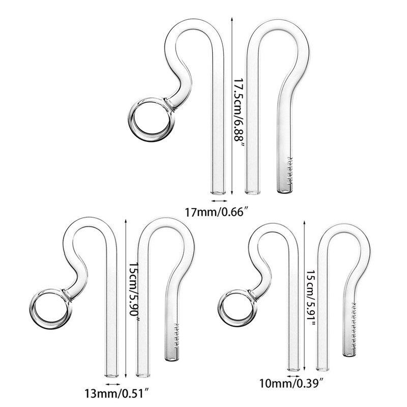 Glass Lily Pipe Spin Outflow and Inflow 10mm 13mm 17mm for Aquarium Planted Tank Landscape Tank Fish Tank Easy to Use