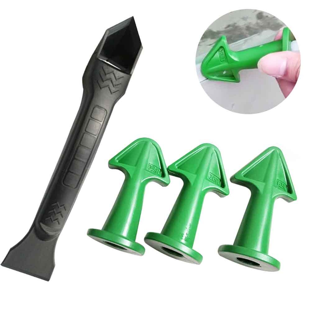 5pcs Door Window Tile Bathroom Finishing Nozzle Applicator Sealant Brick Joints Caulking Tool Kit Repairing Home Grout Scraper