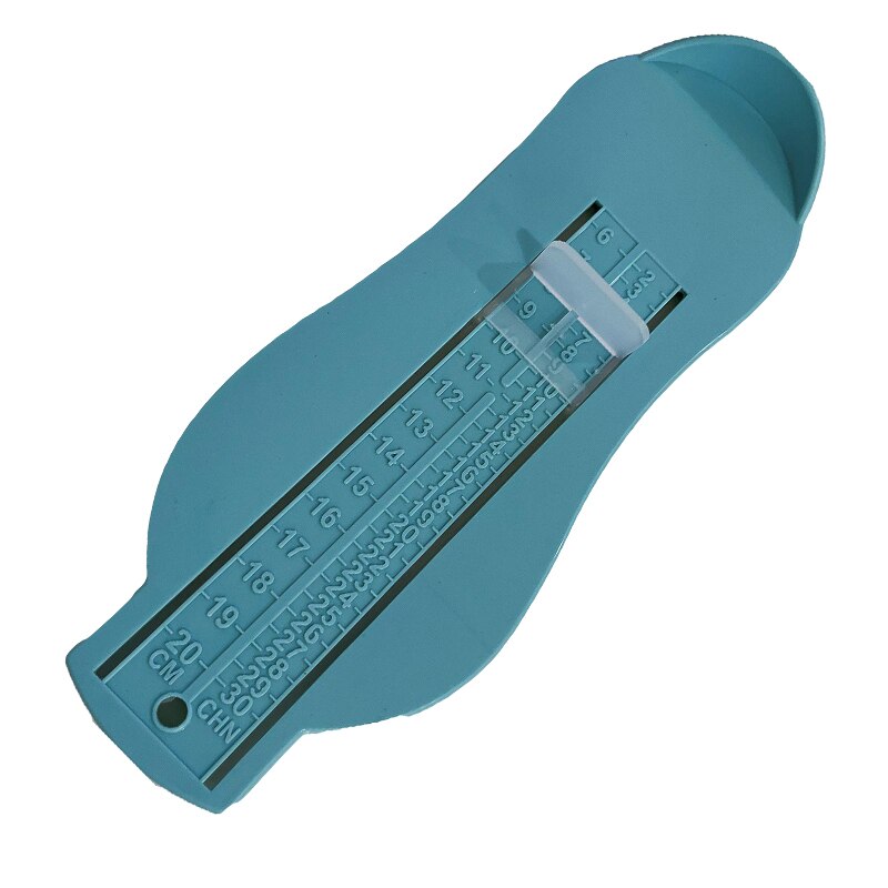 1Pc 6 Kleuren Baby Voet Heerser Meten Zuigeling Plastic Heerser Kinderen Voet Lengte Kind Schoenen Calculator Voor Kinderen Gauge gereedschap: BLUE 1