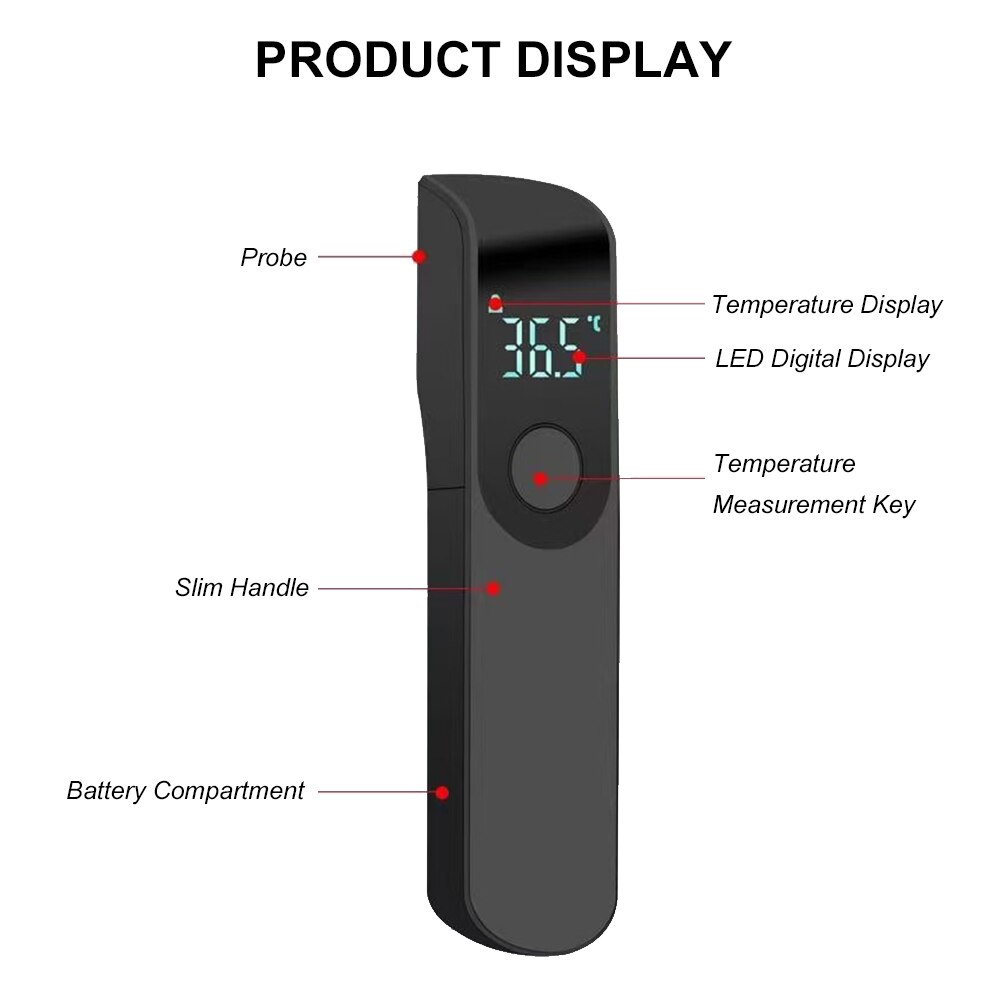 Non-contact Infrared Thermometer LED Screen Digital Thermometer Household Forehead Temperature Meter Electronic Thermometer