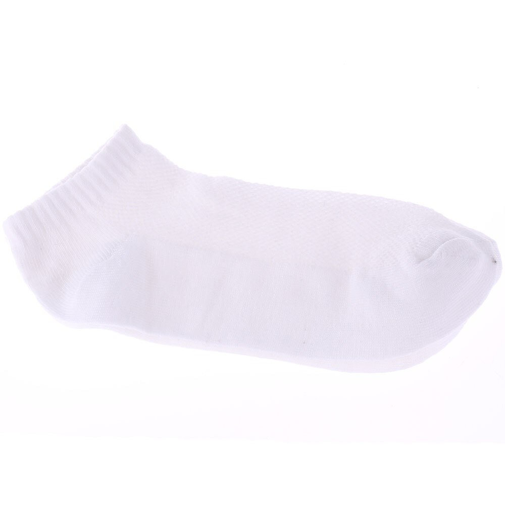 1 Paar Mens Womens Ademend Enkel Sokken Sport Sokken Zwart/Wit/Grijs Lage Mesh Buis Sokken Enkel korte Sokken: WHITE