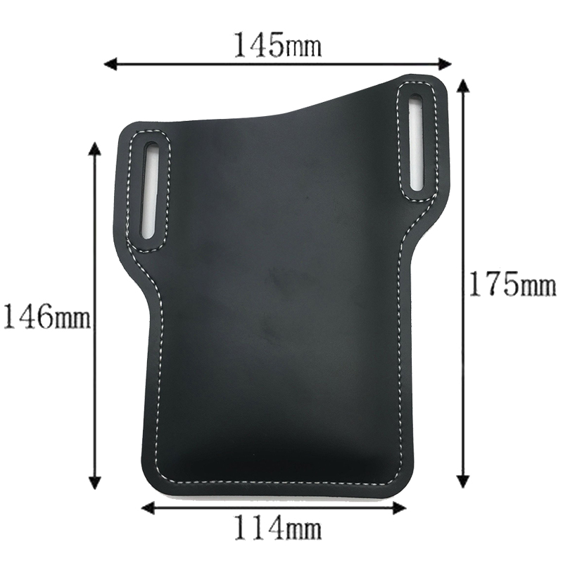 Männer Telefon fallen Halfter praktisch Schleife Halfter Gürtel Taille Tasche Requisiten Leder Geldbörse Telefon Brieftasche Lauf Beutel Reise Camping Taschen: grau
