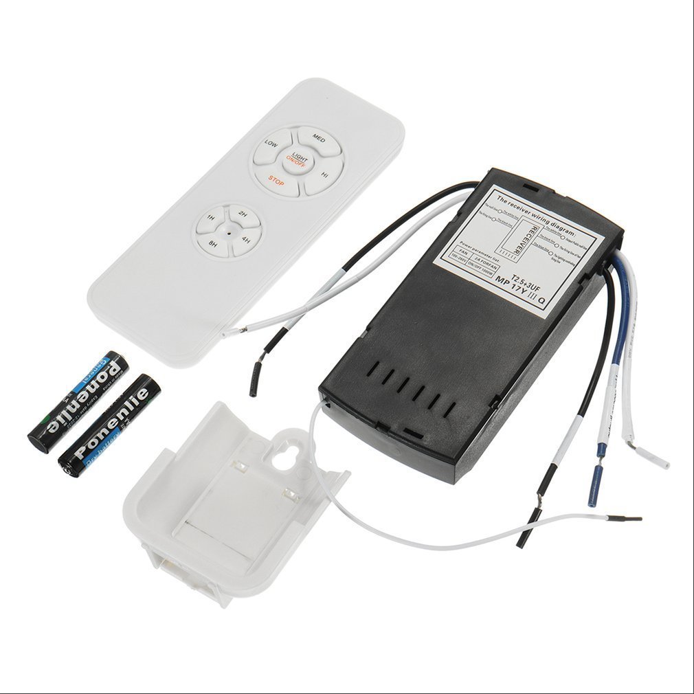 Universal Ceiling Fan Lamp Remote Control Kit 110-240V Timing Wireless Control Switch Adjusted Wind Speed Transmitter Receiver