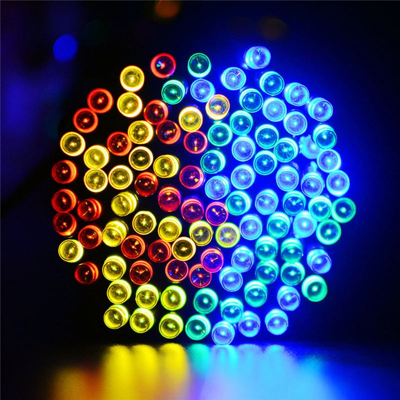Aurinkomerkkivalo 10m/20m valoa puutarha jouluvalot ulkokeiju valot vedenpitävä rgb whtie sininen häät