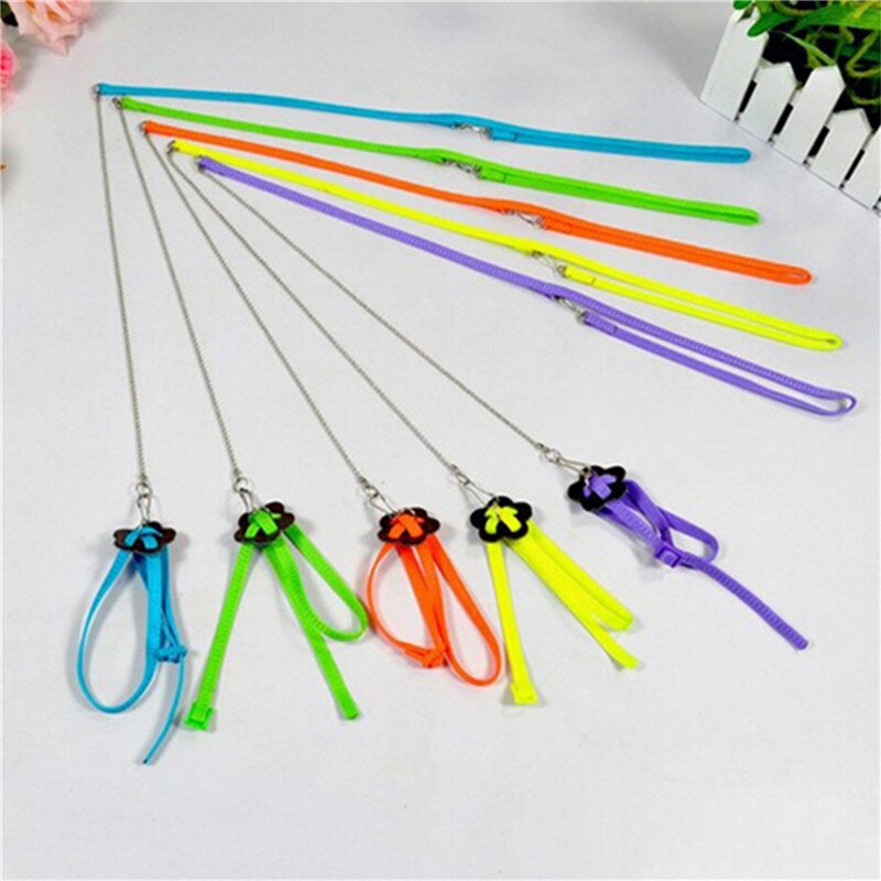 Bird Pet Traction Strap Cute Adjustable Anti-bite Flower Pattern Training Harness Tool