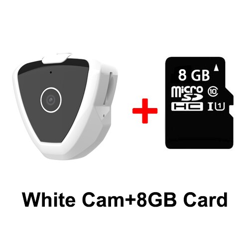 Mini Camera HD 720 P Draadloze Wifi IP Micro Video Camera Surveillance Nachtzicht Motion Actie Detecteert Draagbare Home Security: White with 8GB