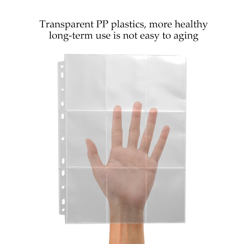 Wallets Album Pages Collection 45 Pockets Trading Gaming Card Sleeves Storage 11-Ring Binder Cards Photo Album