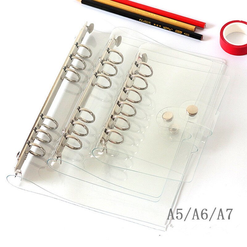 A5A6A7 loose-leaf book case PVC transparent 6-hole loose-leaf book hand book shell loose-leaf binder binding supplies