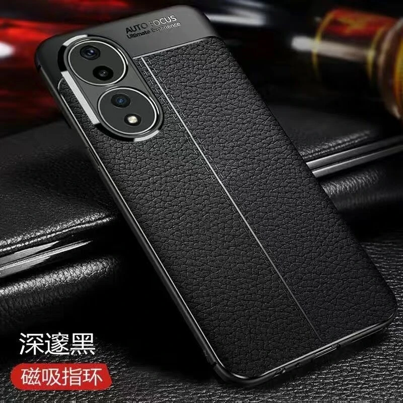 Magnetic Case For Honor 90 Holder Ring Phone Cover For Honor 90 Lite 70 50 Luxury TPU Soft Silicone Protection Shockproof Bumper: Denim / Blue