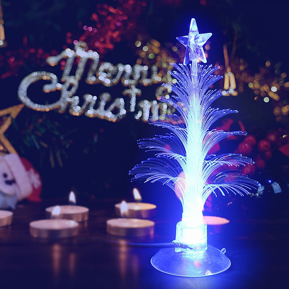Usb Led Mini Kleurrijke Rgb Kerstboom Lamp Night Lights Festival Decor Desktop Ornamenten Voor Thuis Party Festival Decoratie