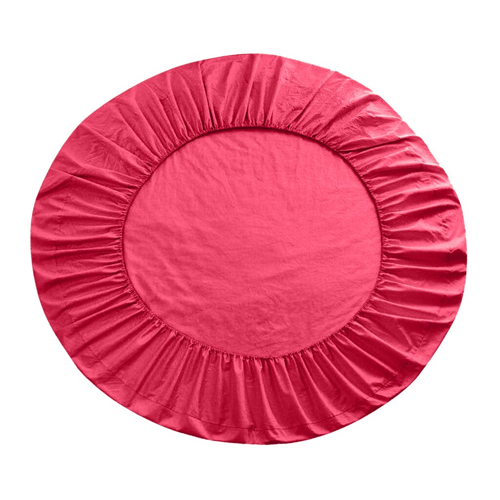 Hotel Home Round Bed Sheets Extra Soft Pure Cotton Breathable Bed Covers 86 Inch Diameter: Rose Pink
