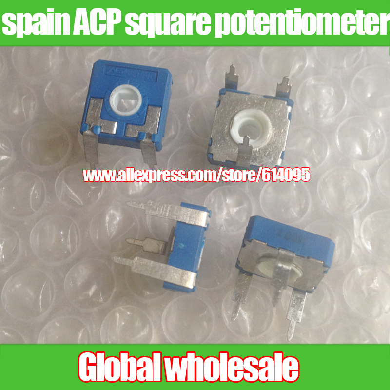 10 stks ACP Spanje potentiometer 100 K 14 MM * 14 MM/vierkante verstelbare weerstand ACP 100 K