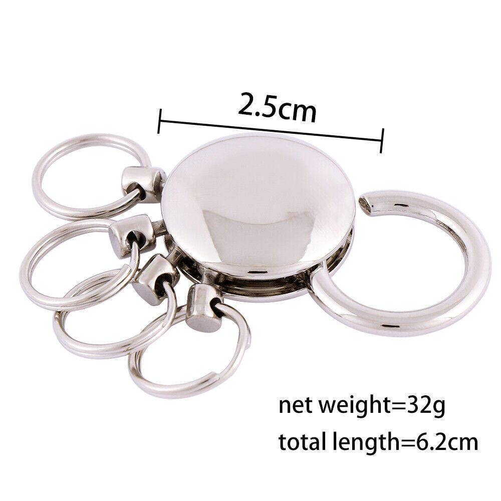 Waist Hanging Round Metal Keychain Keyring Key Holder Detachable Ring Outdoor Carabiner Buckle Men Women Zinc Alloy