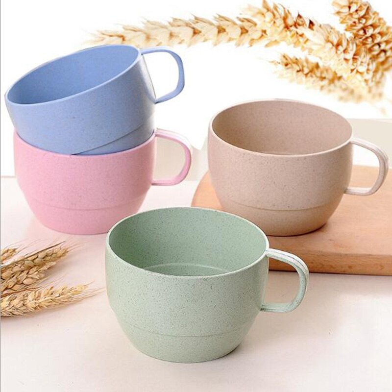 Office Coffee Cup Eco-friendly Mouthwash Cups Wheat Straw kitchen Accessories Milk Tea Cup