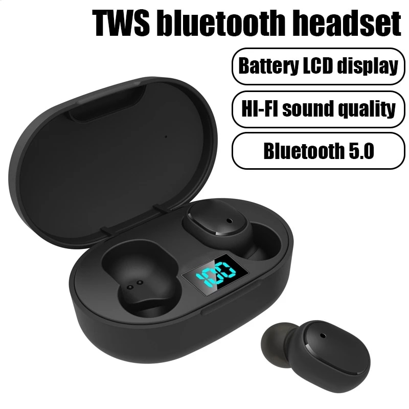E6S \ A6S Bluetooth Oortelefoon Tws Draadloze Oordopjes Stereo Sport Draadloze Headset Fone De Ouvido Headset Met Microfoon