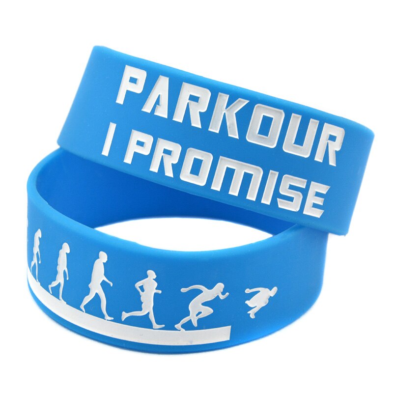 1Pc Parkour Ik Beloofd Motivatie Siliconen Polsbandje 1 Inch Breed