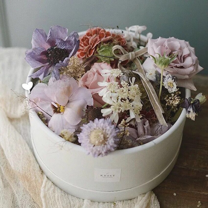 1 x roze ronde bloemendozen, bloemenverpakking, snoep, dragee, opbergdoos, papieren zak, boeket, vaas met deksel voor bruiloftsfeestdecoratie