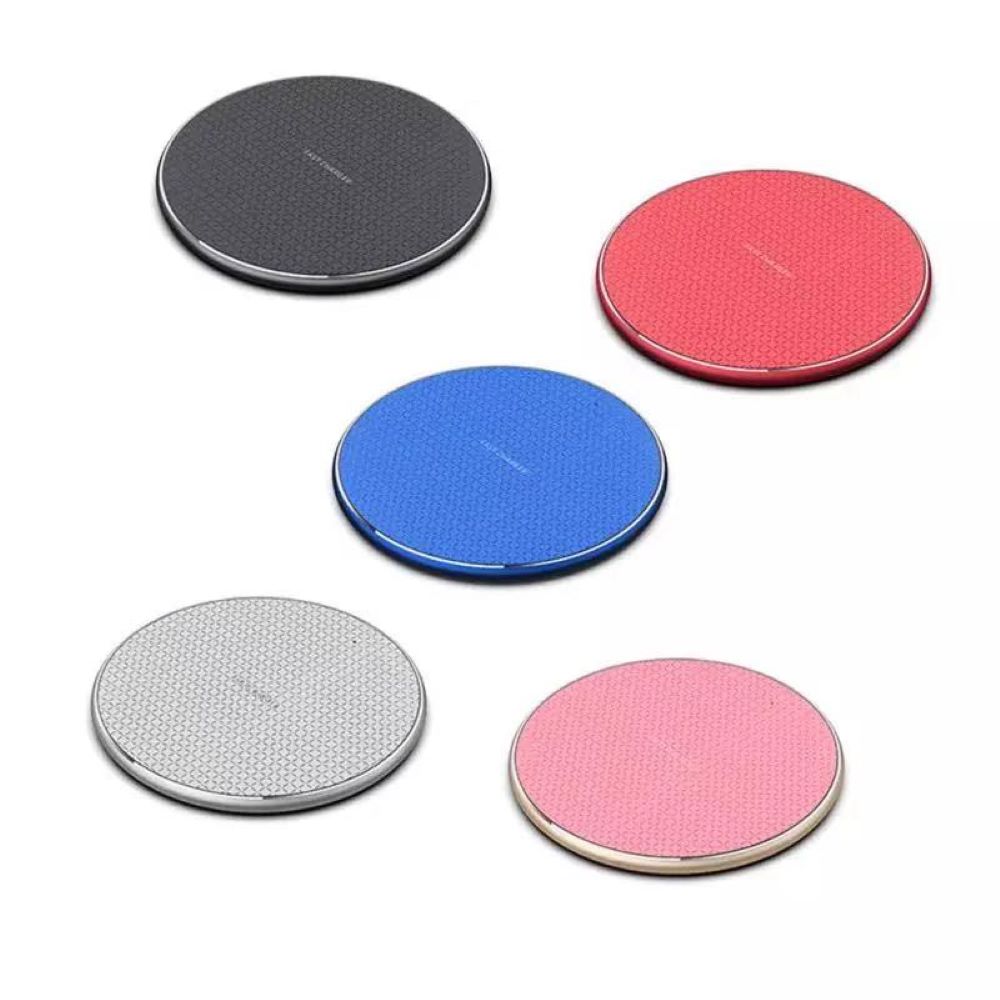 Round wireless ultra-thin charger product 10W aluminum alloy mobile phone wireless charger for Android Apple universal