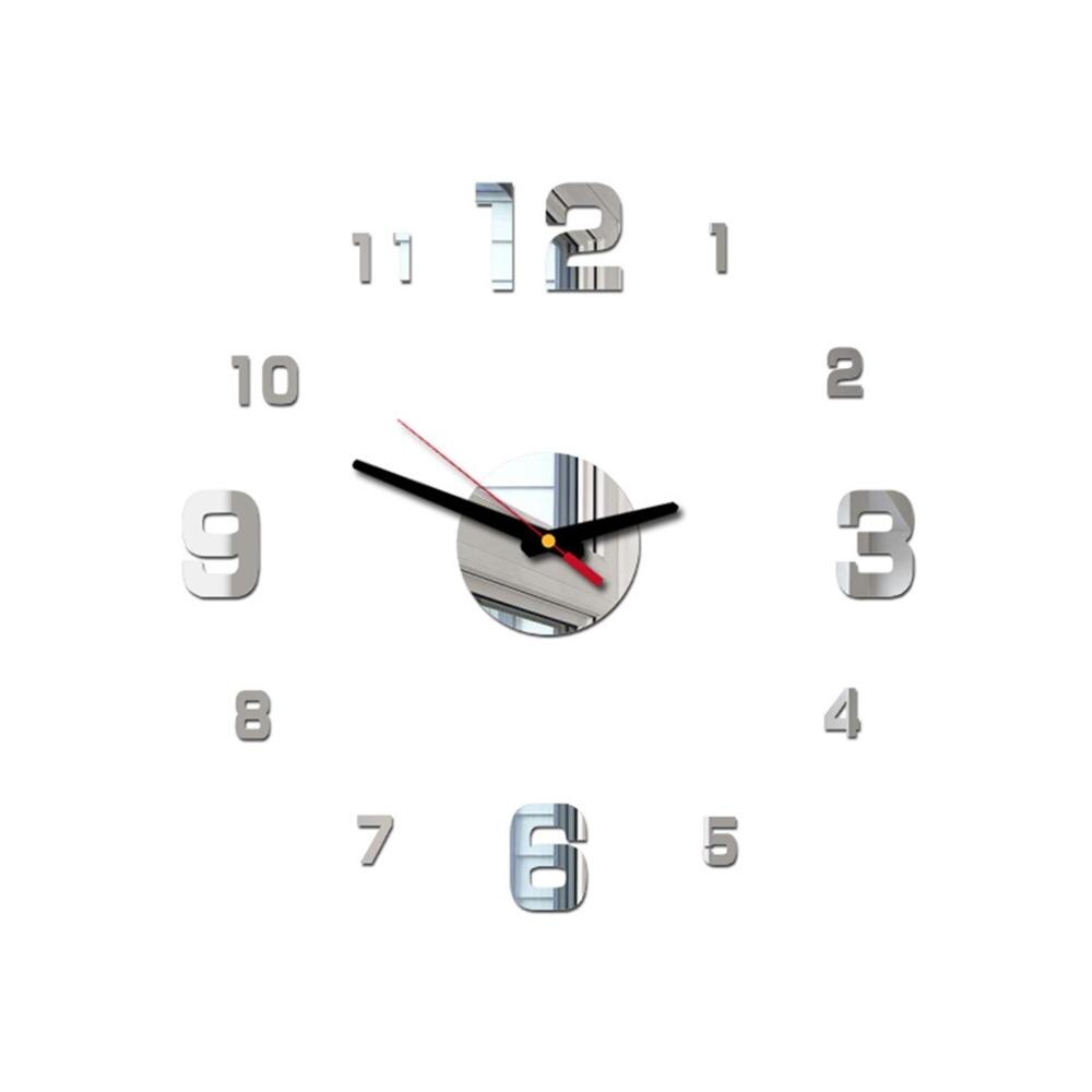 3d självhäftande diy väggklocka klocka diy akryl spegel klistermärke vardagsrum kvartsnål europeisk klocka: D