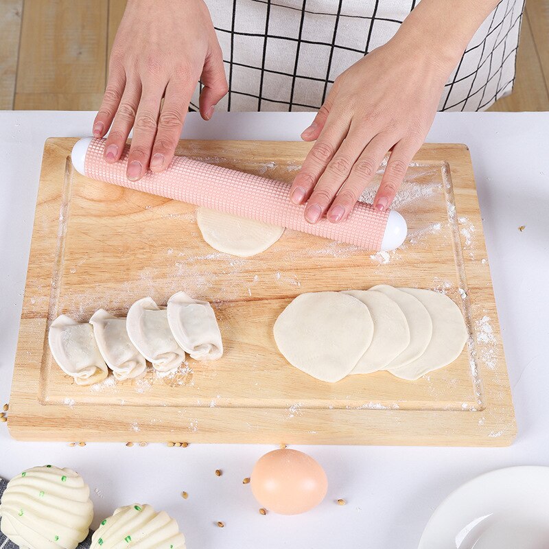 Plastic Non-stick Keuken Deegroller Fondant Knoedel Huid Brood Deeg Roller Decoreren Gereedschappen Bakken Accessoires