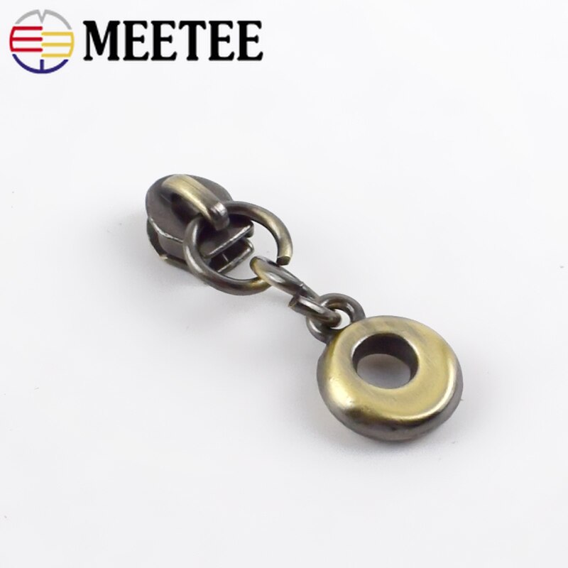 50 st 3#  o ringar metall blixtlås för nylon dragkedjor gör det själv handgjorda kläder plagg zip reparation kit väska tillbehör