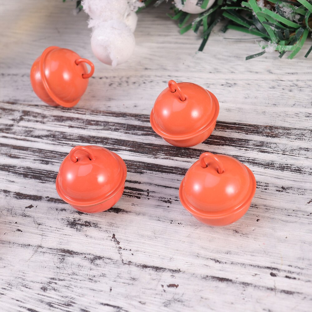 50 Stuks 22Mm Gekleurde Geschilderd Jingle Bells Metal Ronde Mini Bells Sieraden Ornamenten Kerst Decor Gebruik Hangers Voor Party christm: Orange