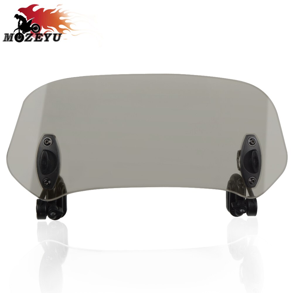 For Suzuki Bandit 1200S ABS Bandit 1250 ABS/1200S LE motorcycle Risen Adjustable Wind Screen Windshield Spoiler Air Deflector: Large-Gray