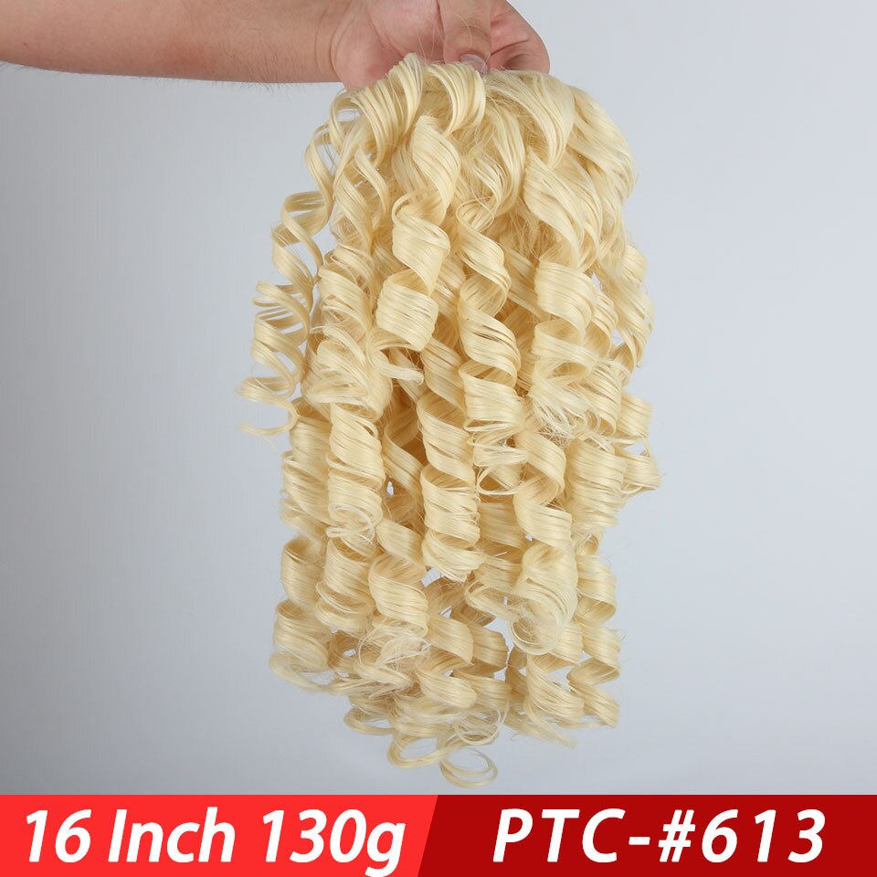 Pageup 22” Long Curly Clip In Hair Tail False Hair Ponytail Hairpiece With Hairpins Synthetic Hair Ponytail Hair Extension: PTC-613