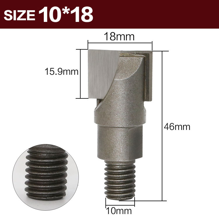 1PC10MM Shank Milling Cutter Wood Carving CNC Cleaning Bottom Router Bit Woodworking Tools Two Screw Thread Lock Milling Cutter: 02