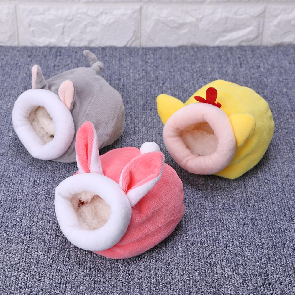 Casa de cama de algodón cálido para hámster, Mini jaula de cerdito de Guinea para ratas, animales pequeños, mascotas, accesorios para nido