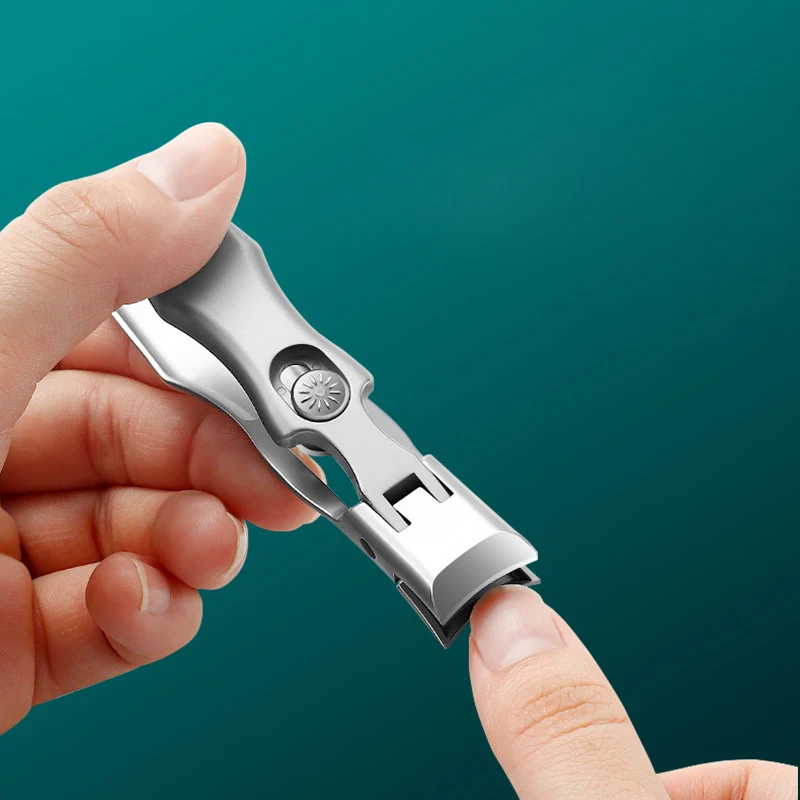Large Opening Toe Clipper Stainless Steel Splash-Proof Nail Clipper Portable Dead Skin Removal Pedicure Clipper Cuticle Trimmer