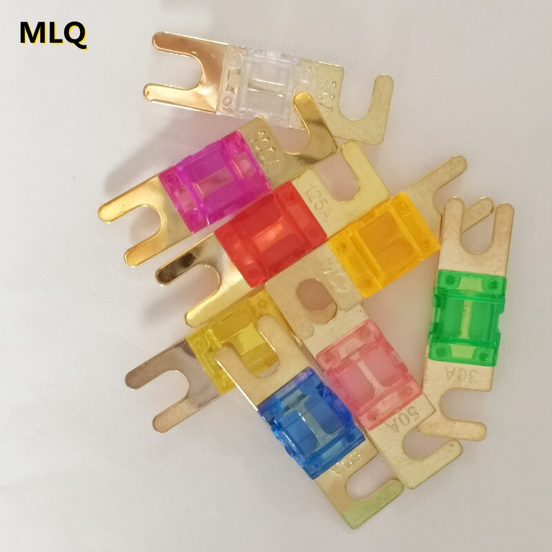 ANL Gold Plated Stud Car Fuses Mini Car Stereo Audio AFS Fuse 20A 30A 40A 50A 60A 70A 80A 100A 125A 150A 32V Auto Fuse Fuses