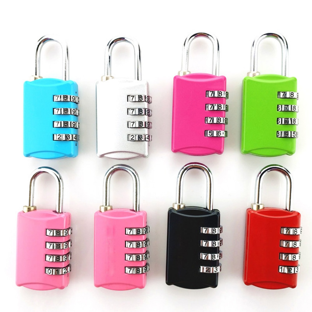 Luggage four-digit password lock, digital anti-theft password lock combination suitcase metal password lock padlock