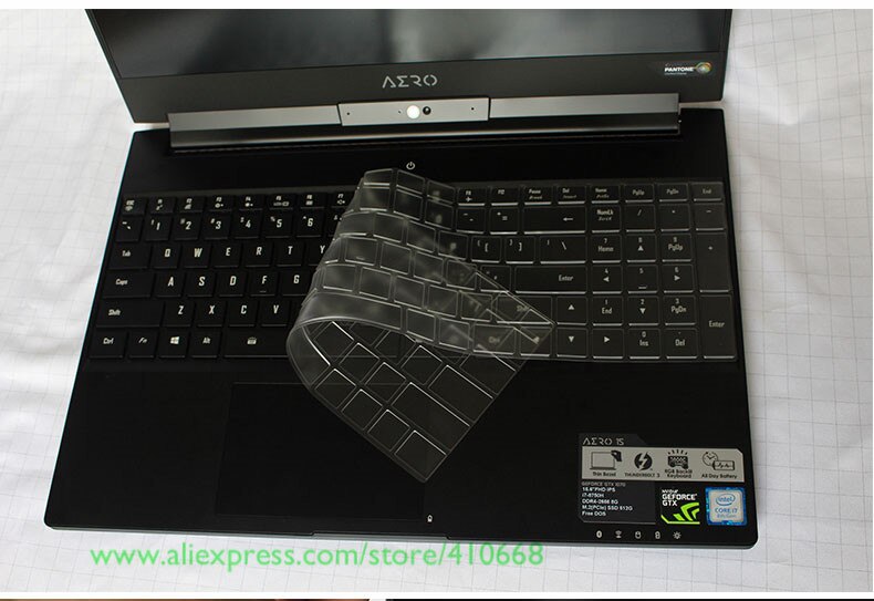 Gigabyte aero 15 15x v8 v8-bk4 aero 15w 15w-bk4 15.6 "15.6 tuuman tpu kannettavan näppäimistö kattaa suojelija iho opas: Default Title