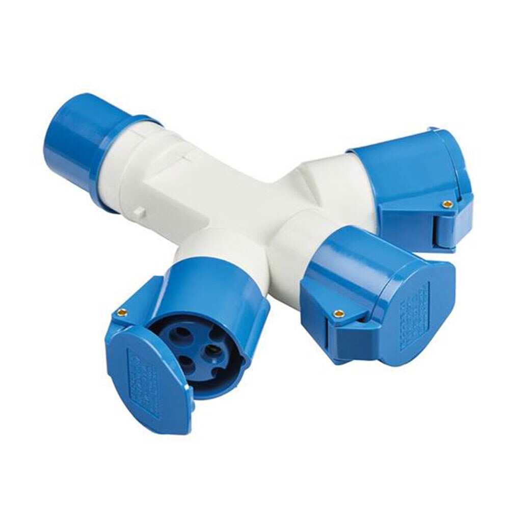 Blue 240V 16 AMP 3 PIN Indudtrial Site Plug & Sockets IP44 2P+E Male/Female: 5