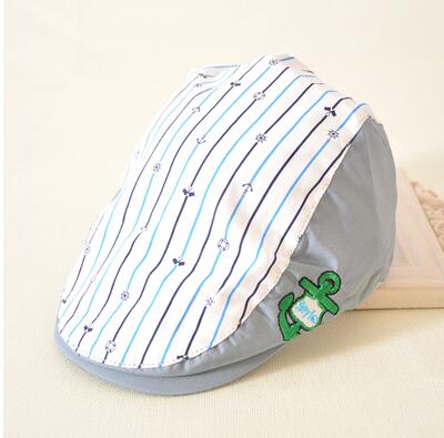 TDX C29 child hat male cap spring and autumn child beret cap baby hat anchor: Green  