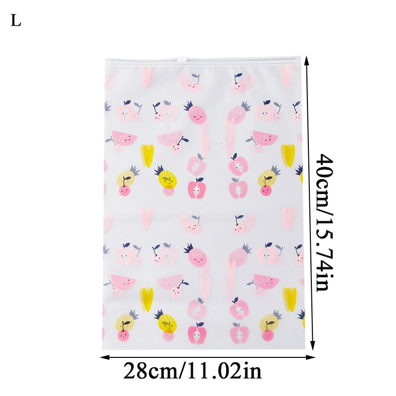 Pochette transparente avec impression de motifs de fruits, organisateur de toilette, sac de rangement à fermeture éclair, outils de Collection ménagers mignons à la: L