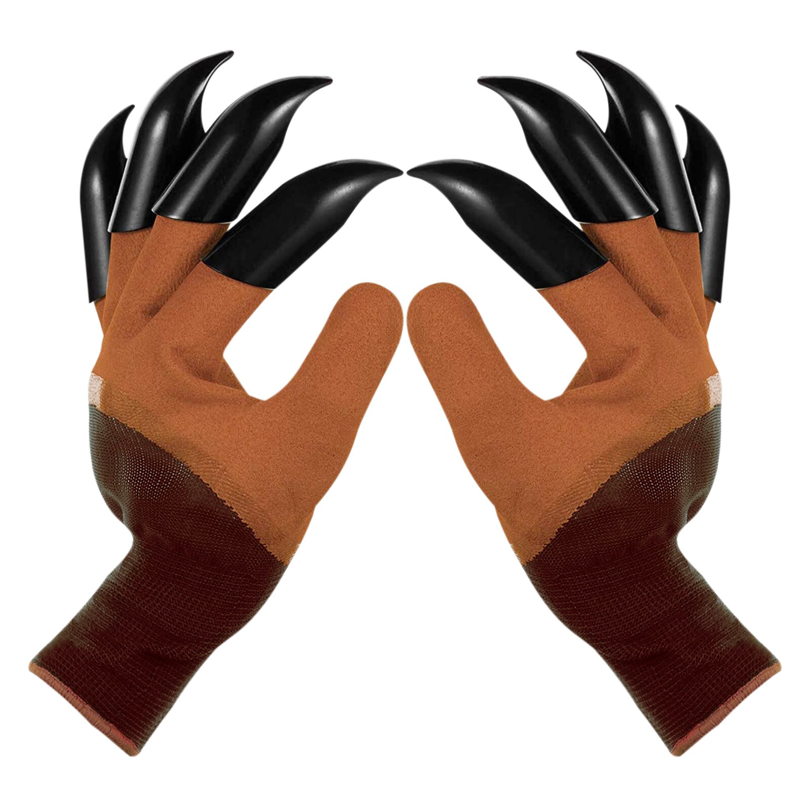 1 Pair Garden Gloves with Claws Breathable and Waterproof Gardener Working Gloves for Digging Planting Pruning Weeding Seeding: Coffee