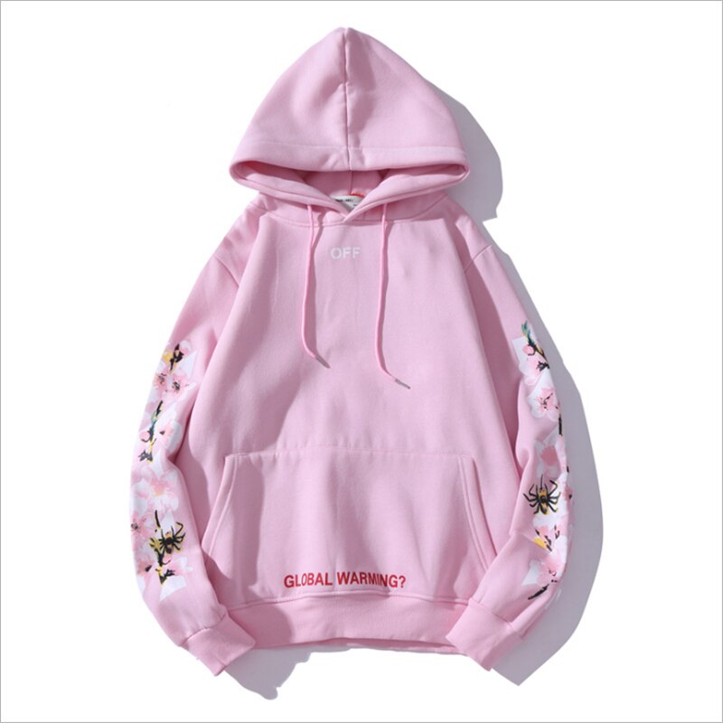 Merke hettegenser menn og kvinner kirsebærblomst sakura rosa rosa hettegenser flere stiler morsomme hettegensere genser hip hop