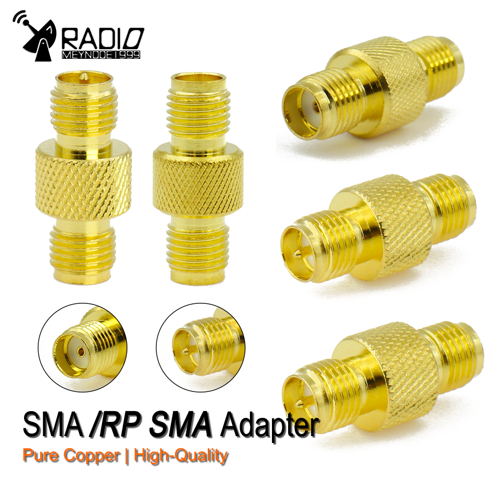 Adattatore RF SMA femmina a SMA femmina Connettore dritto femmina RP SMA per convertitore coassiale antenna Wifi Raido Ottone