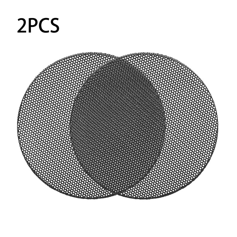 2Pcs Speaker Conversion Net Cover Car Audio- Decorative Circle Metal Mesh Grille 203A