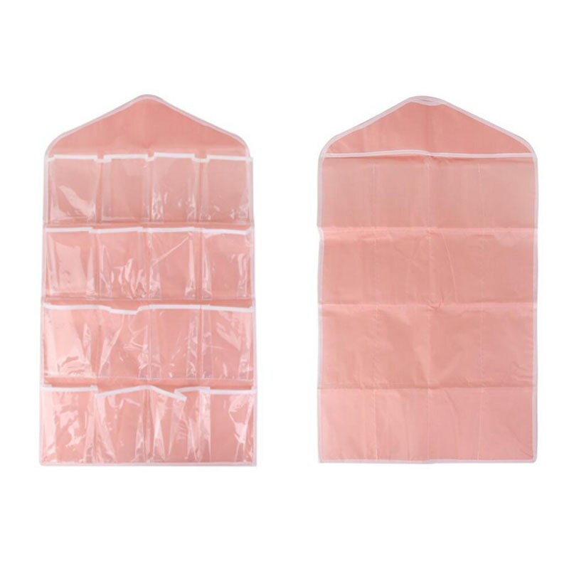 Zauberstab Hängen Schmuck Organizer Socken Lagerung Taschen Aufhänger Tasche Kind freundlicher Bett Schrank Kleiderschrank Veranstalter Kleinigkeiten Lagerung Kasten: Rosa